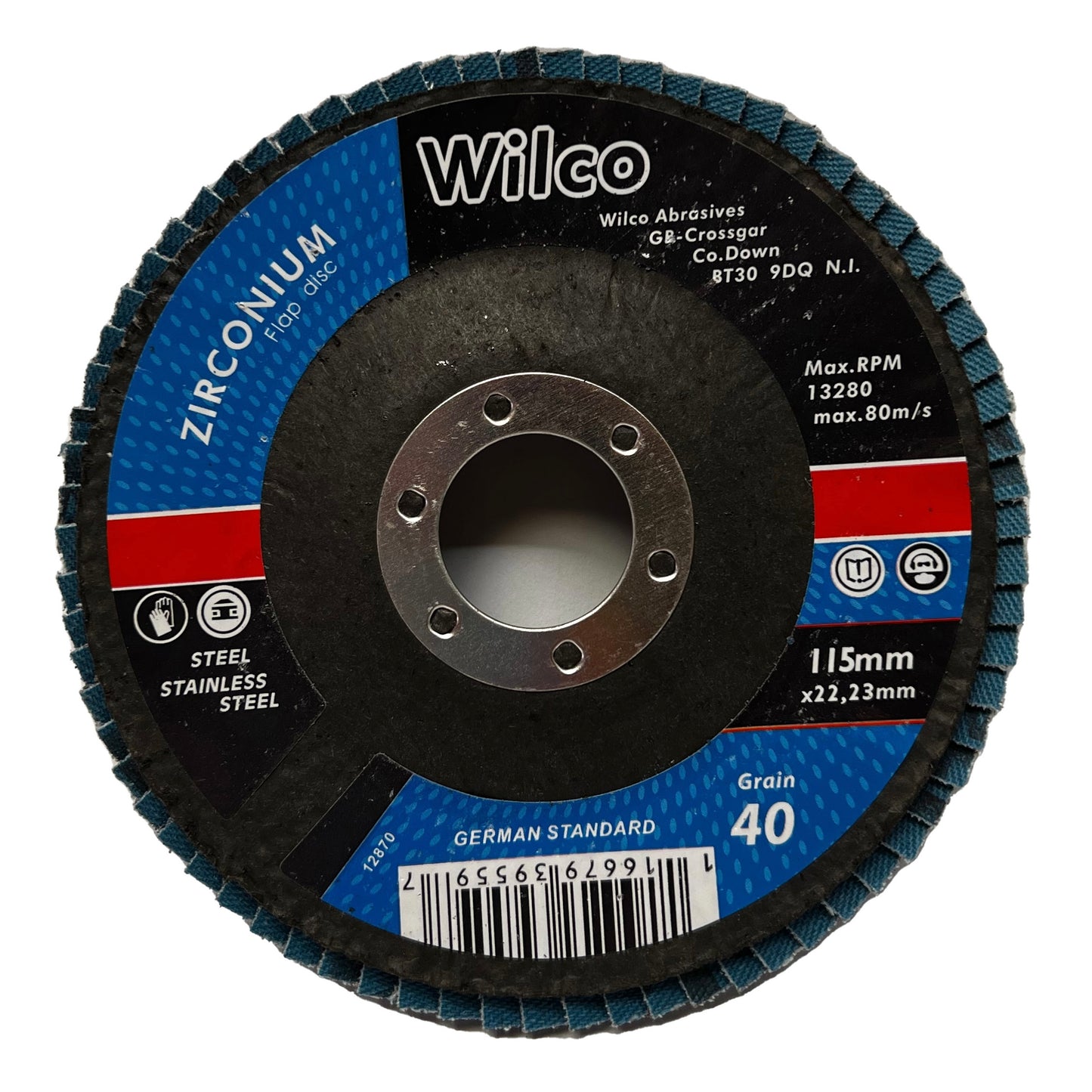 WILCO FLAP DISC 40 GRAIN