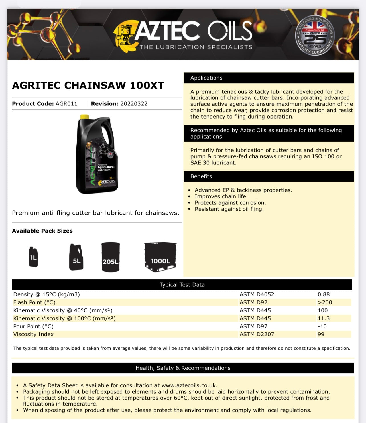 AZTEC AGRITEC CHAINSAW 100XT 5L